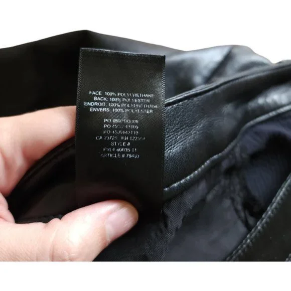 Aritiza Wilfred Melina Cropped vegan leather pant, black - Picture 5 of 10